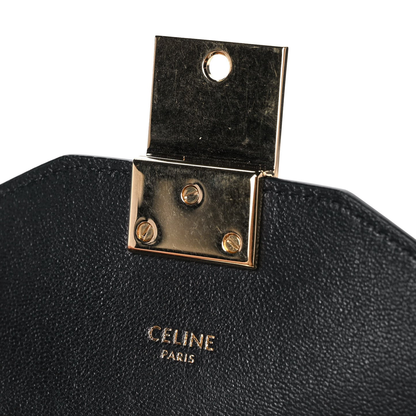 Shiny Calfskin Small Pampille C Bag Black