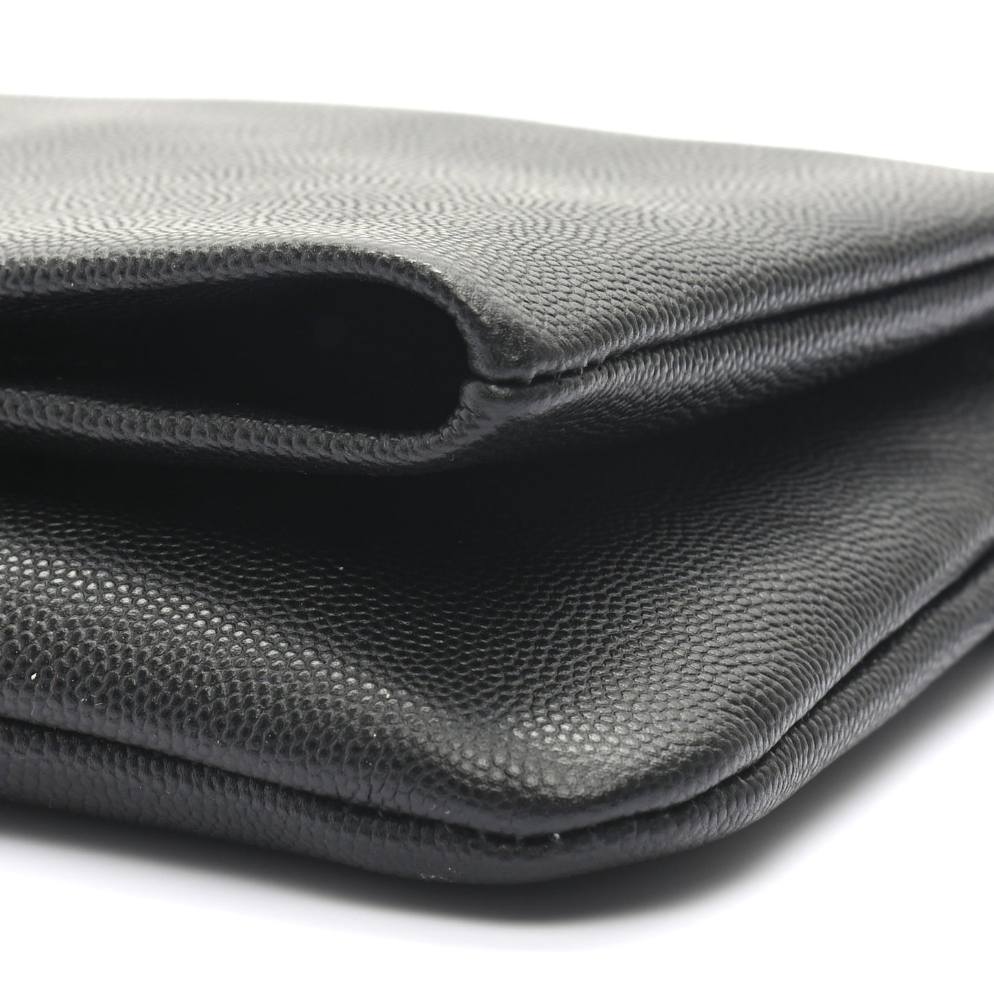 Grain De Poudre West Hollywood Monogram Fold Over Clutch Black