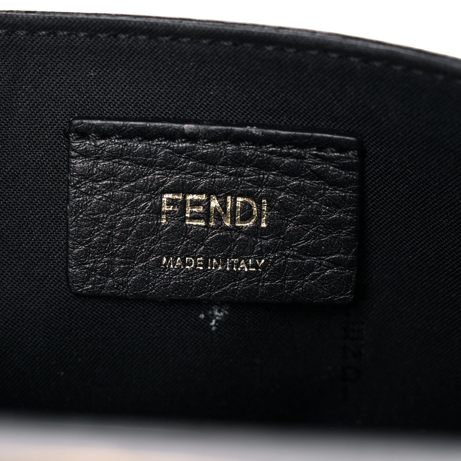 Fendi Vitello Cruise F is Fendi Bi-Color FF 1974 Embossed Envelope Belt Bag Maya Black 6 of 16