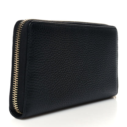 Gucci Pebbled Calfskin Soho Zip Around Wallet Black 3 of 8