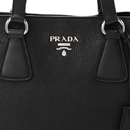 Prada Vitello Daino Tote Black 8 of 10
