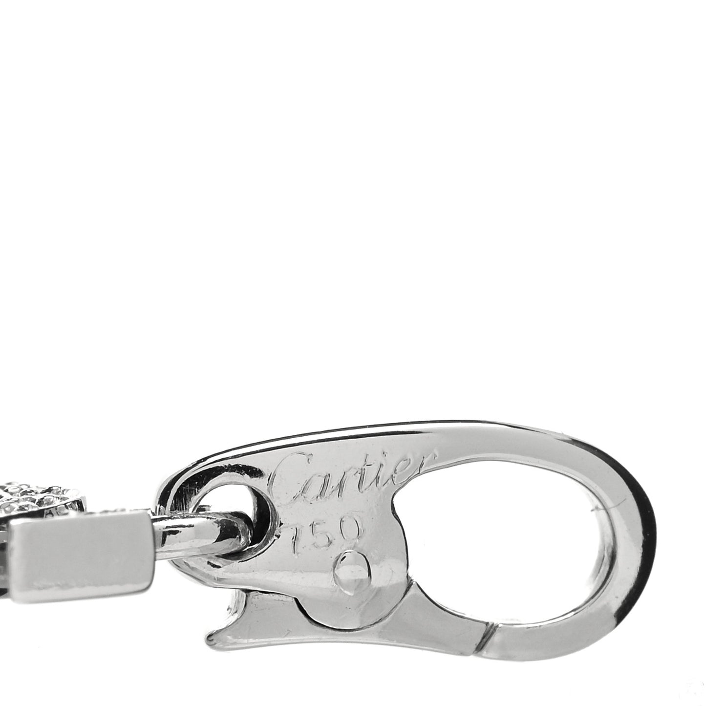 18K White Gold Diamond Logo Charm