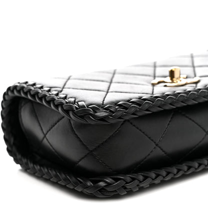 Chanel Lambskin Quilted Small Whipstitch Flap Bag Black 9 of 11