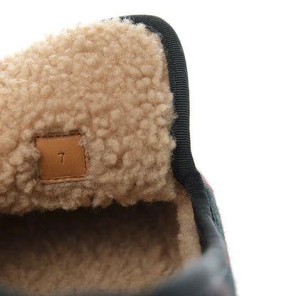 Gucci Covered Wool GG Monogram Mens Fria Horsebit Loafers 7 Green Red Shamarock Butterscotch 8 of 9
