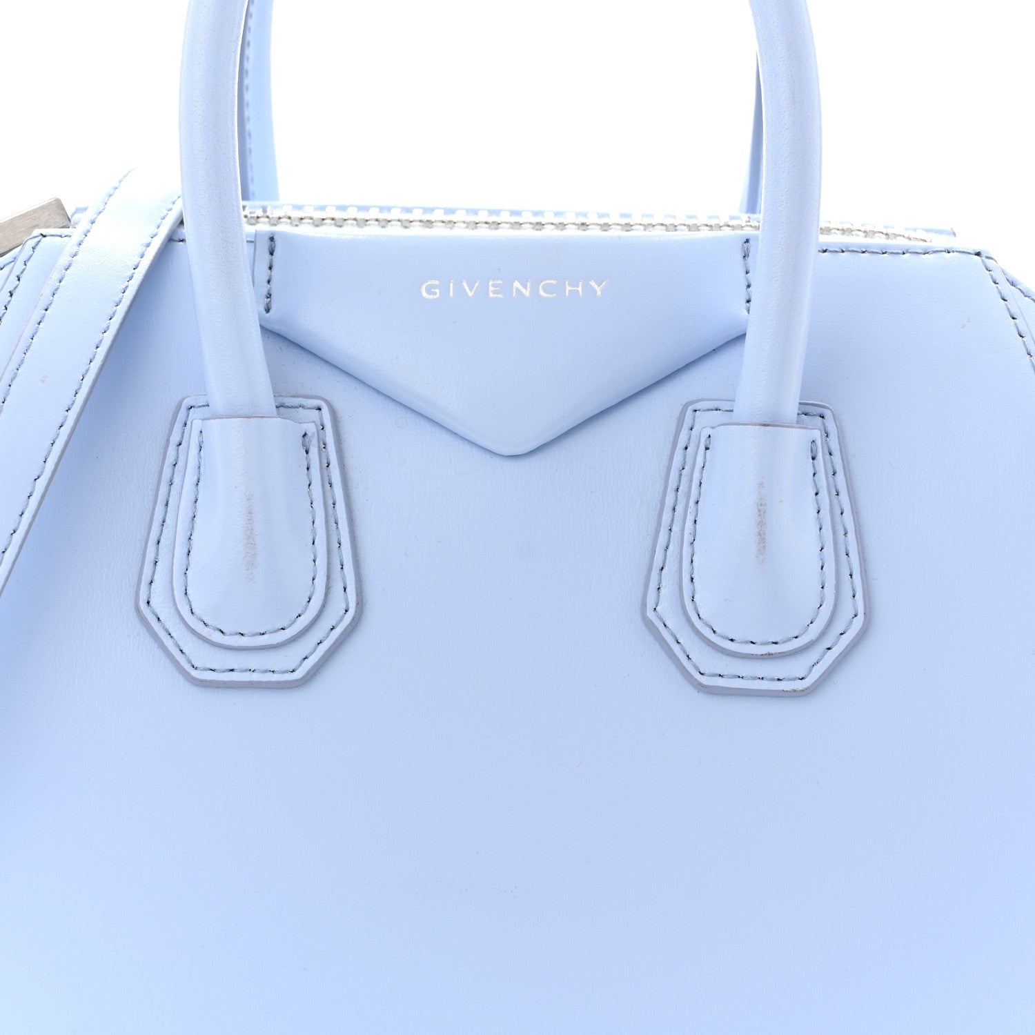 Givenchy Shiny Lord Calfskin Mini Antigona Baby Blue 7 of 10