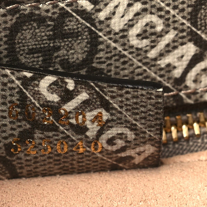 Gucci X BALENCIAGA GG Supreme Monogram Logo Print Horsebit 1955 Shoulder Bag Beige Ebony 7 of 9