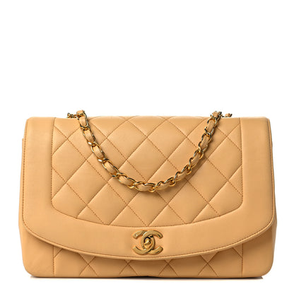 Chanel Lambskin Quilted Small Single Flap Beige 1 of 11