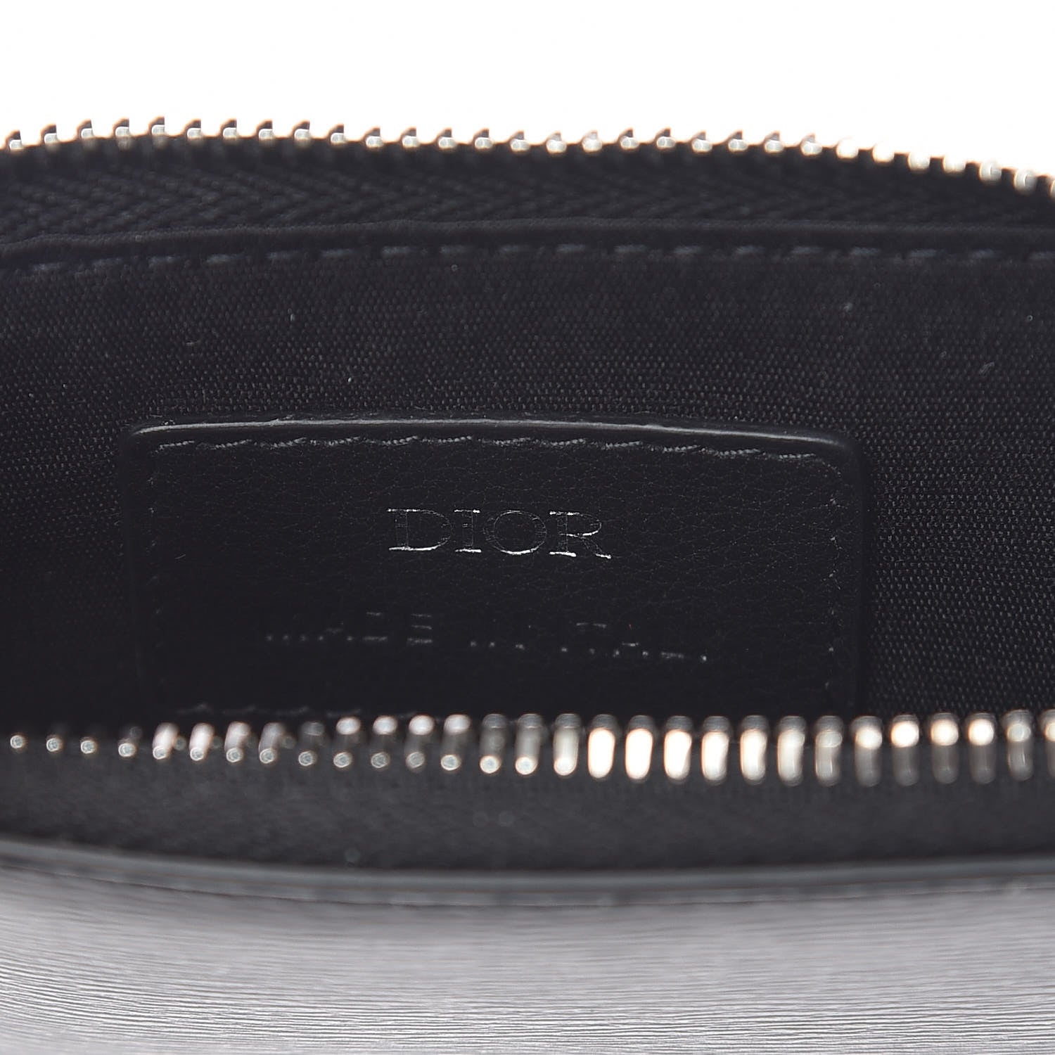 Christian Dior Calfskin Infinite Zipped Card Holder Black 6 of 7
