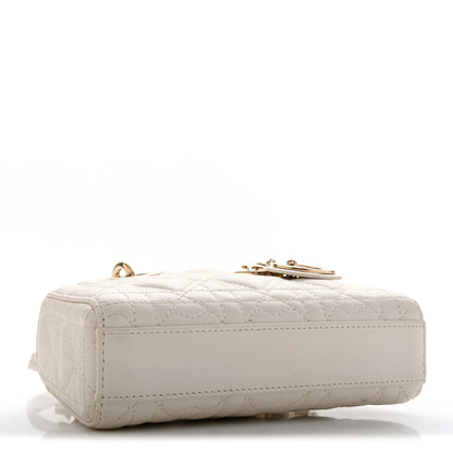 Christian Dior Lambskin Cannage Dioramour Micro Lady D-Joy Latte 3 of 13