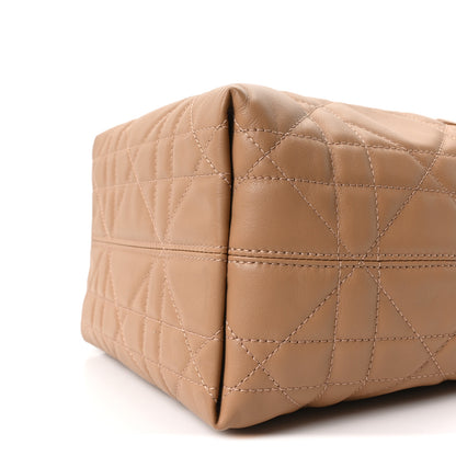 Christian Dior Calfskin Macrocannage Small Toujours Vertical Tote Tan 9 of 10