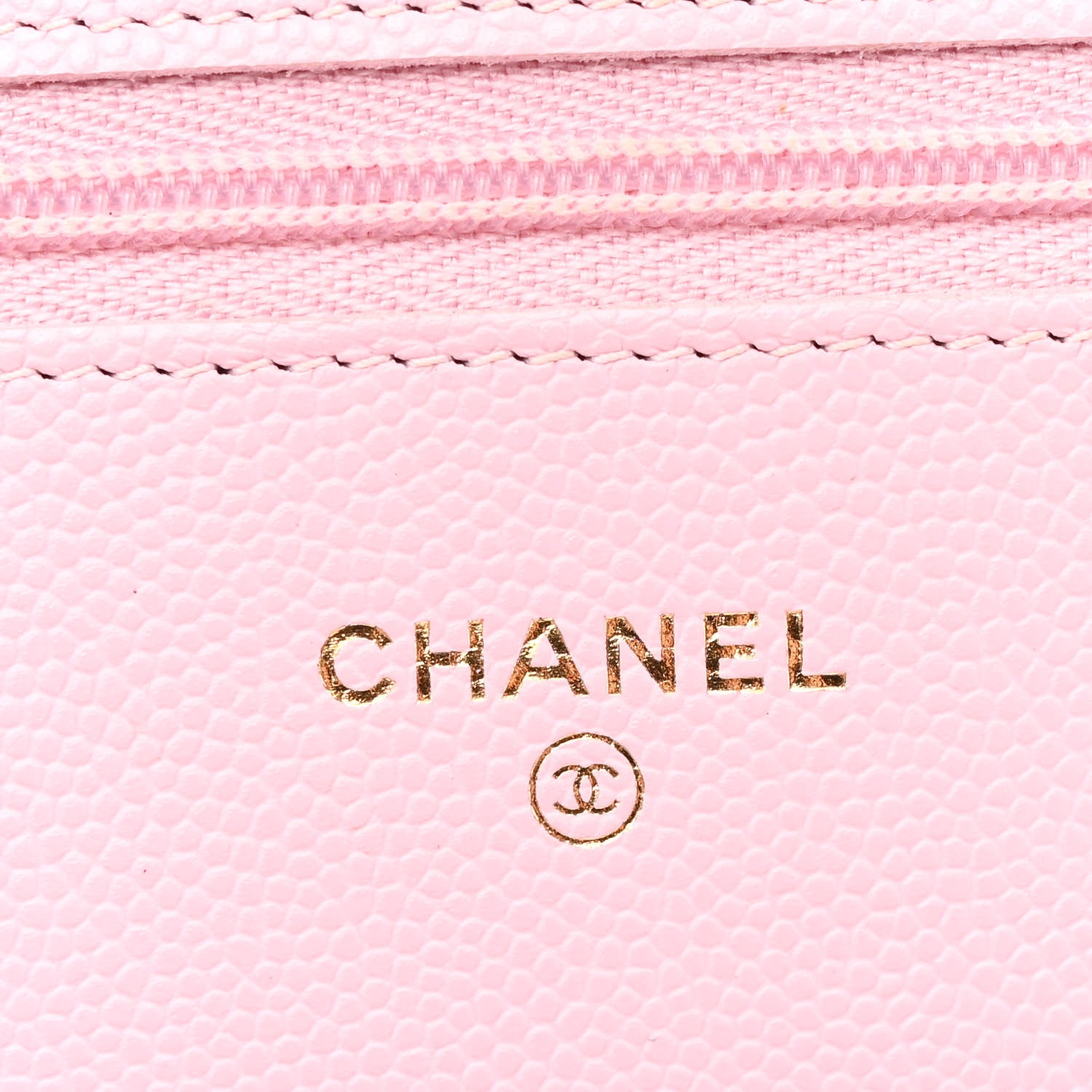 Chanel Caviar Quilted Wallet on Chain WOC Light Pink 5 of 10
