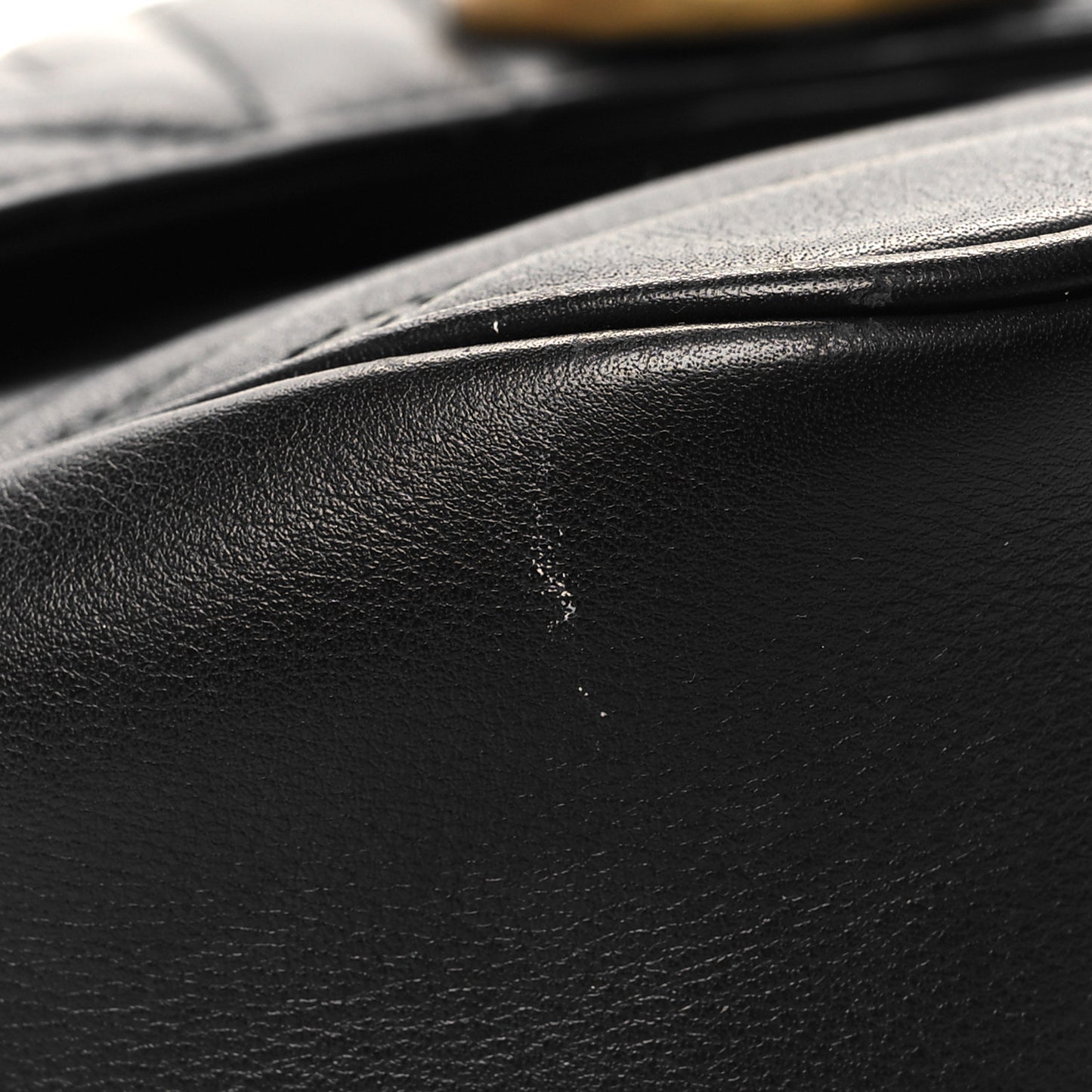 Calfskin Matelasse Small GG Marmont Shoulder Bag Black