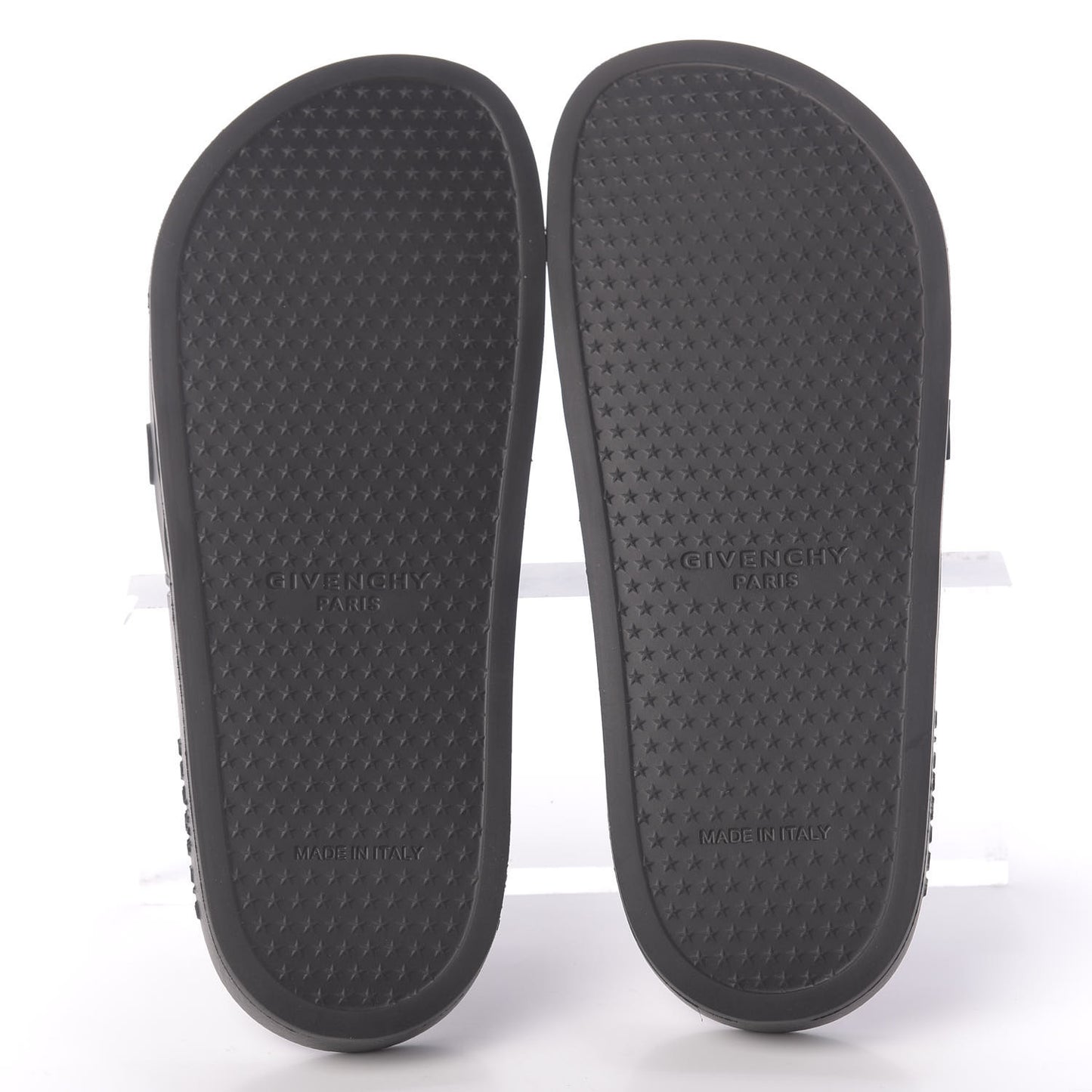 Rubber Logo Pool Slide Sandals 39 Black