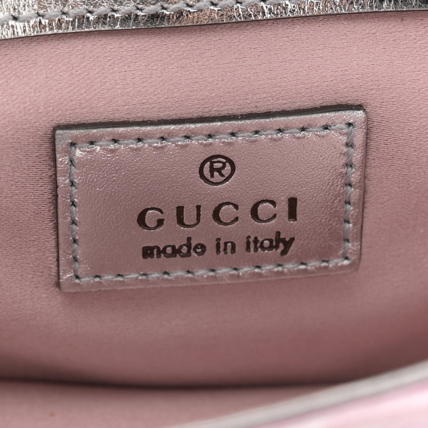Gucci Iridescent Nappa Chevron Matelasse Super Mini GG Marmont Shoulder Bag Iridescent Escape Pink 6 of 11