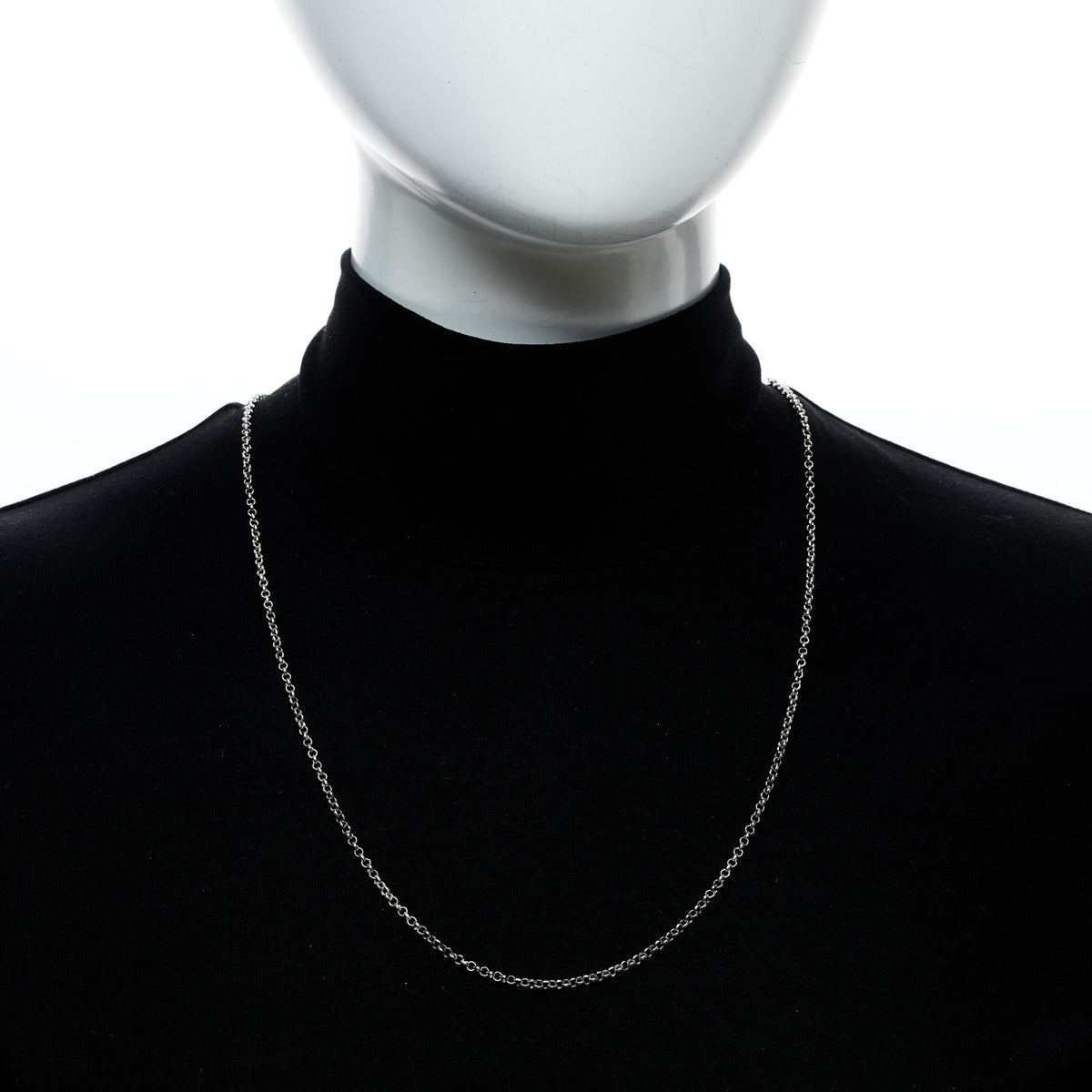 Chrome Hearts Sterling Silver Roll Chain Necklace 24" 2 of 5