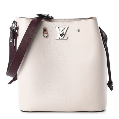 Louis Vuitton Calfskin Lockme Bucket Soie Quartz Calla 1 of 9