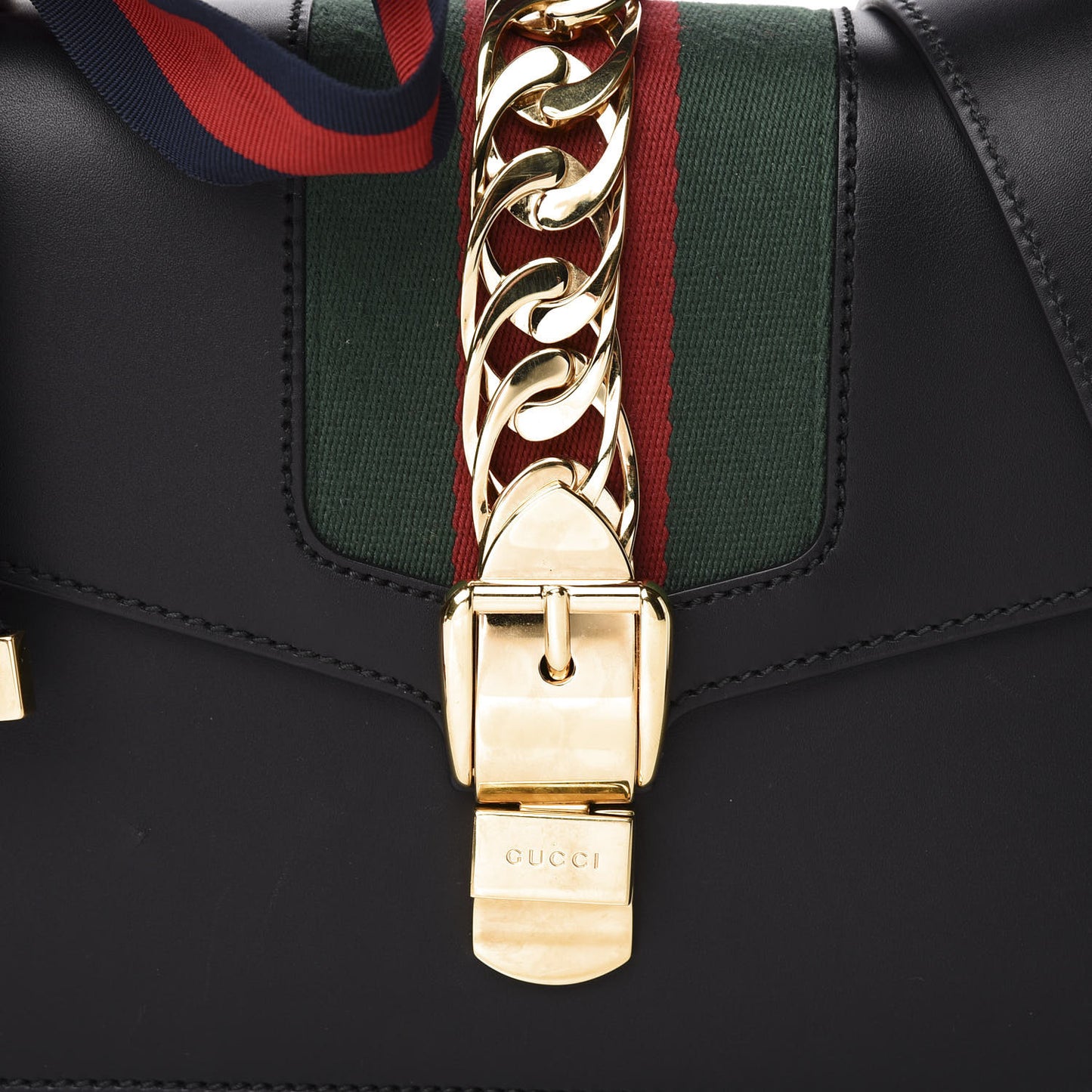 Calfskin Small Sylvie Shoulder Bag Black