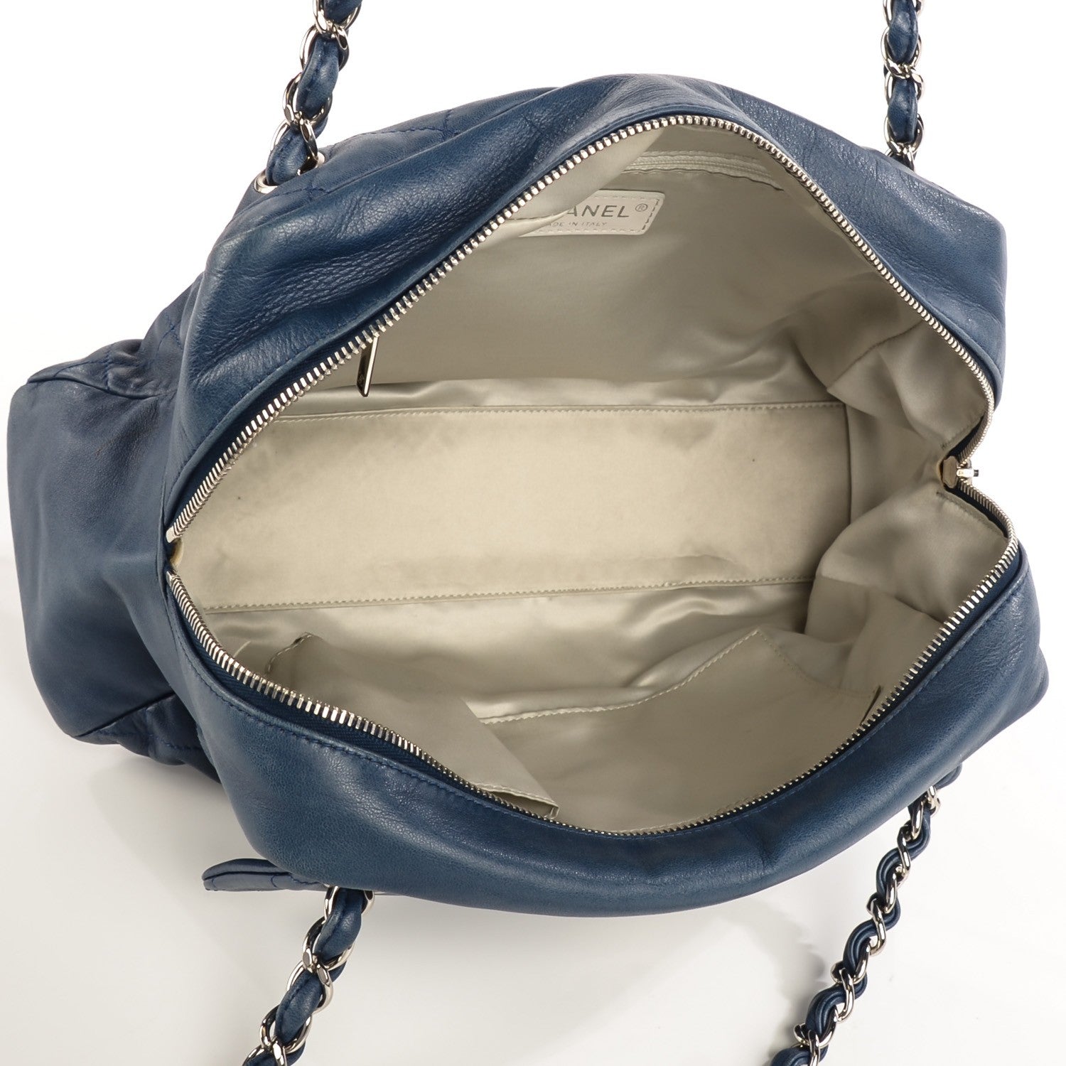 Chanel Lambskin Quilted Small Camera Case Dark Navy Blue 5 of 7