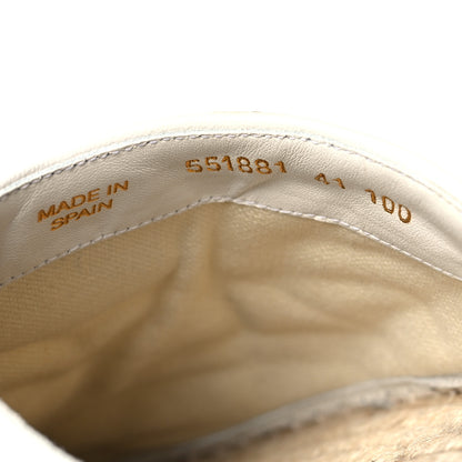 Gucci Nappa Matelasse GG Marmont Espadrille Slippers 41 Great White 6 of 10