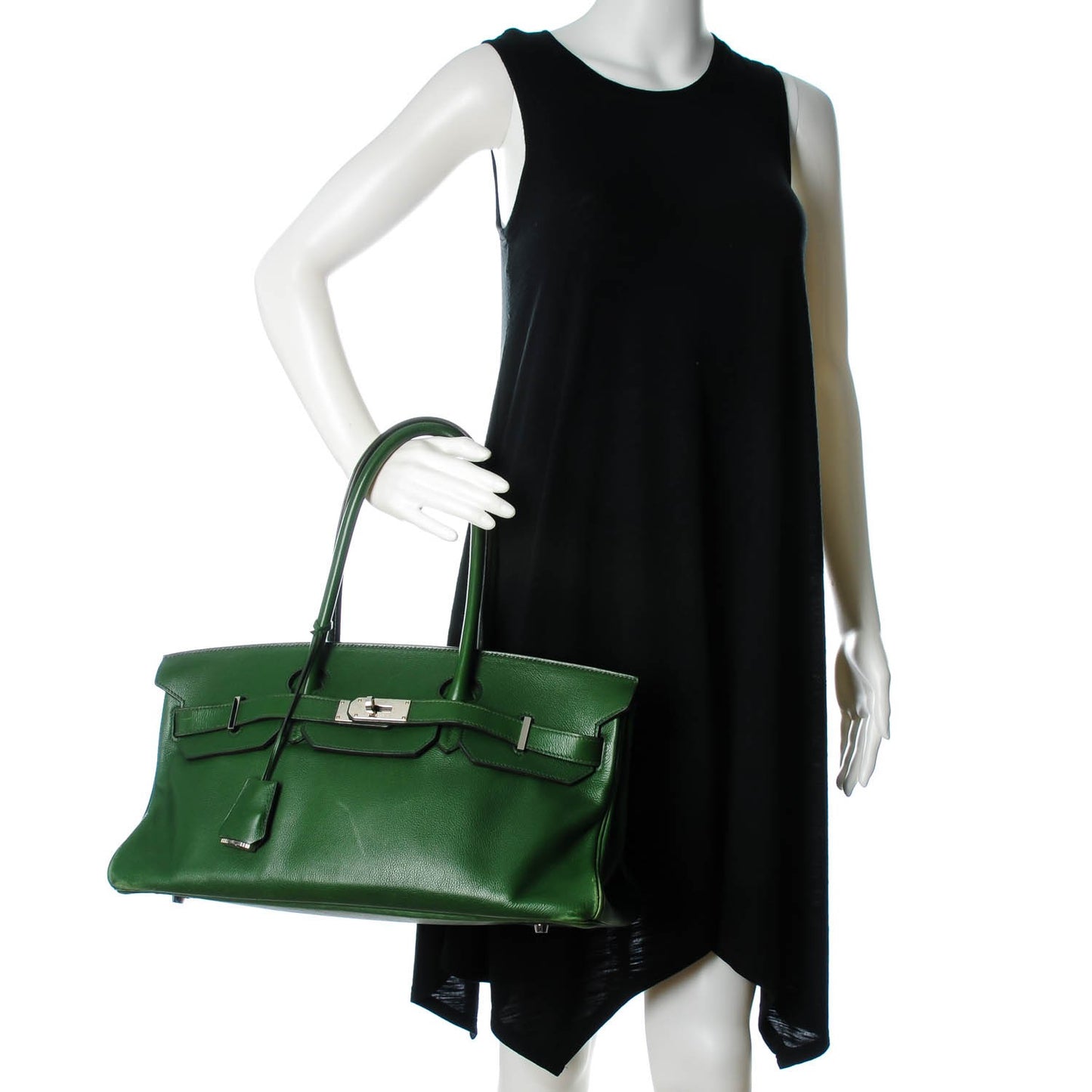 Evergrain JPG Shoulder Birkin II 42 Vert Laurier