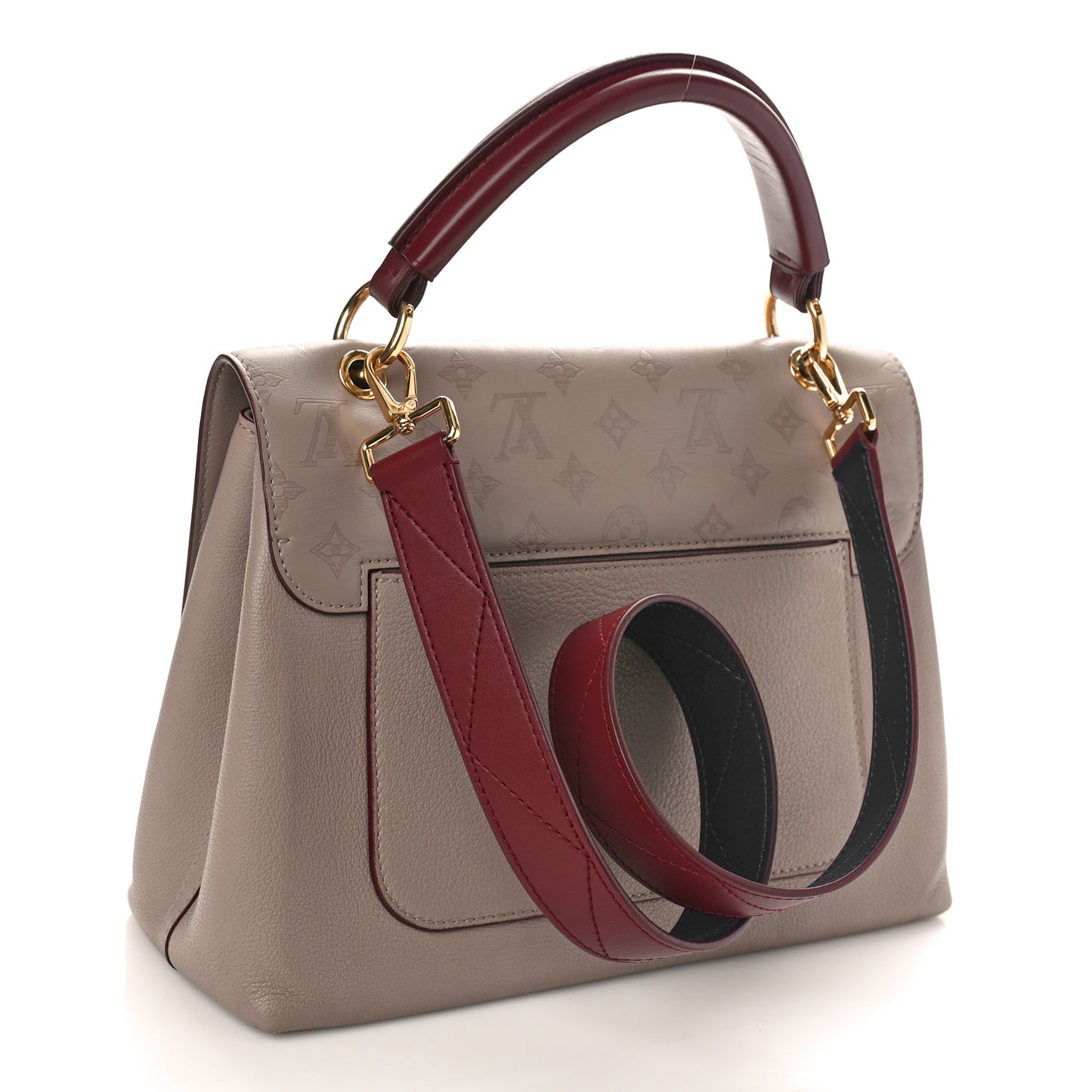 Calfskin Monogram Very One Handle Mastic Raisin