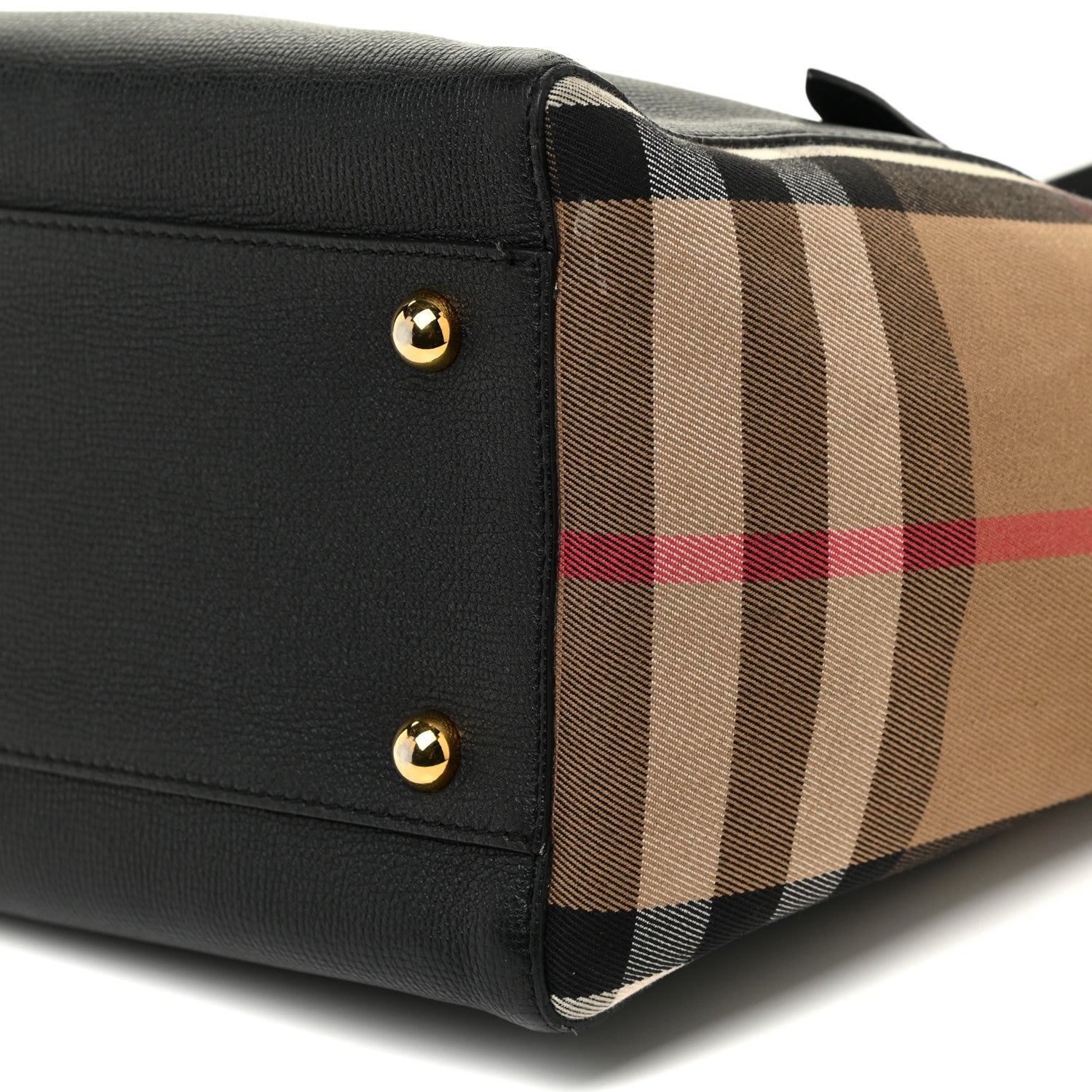 Burberry Grainy Calfskin House Check Small Canterbury Black 10 of 17