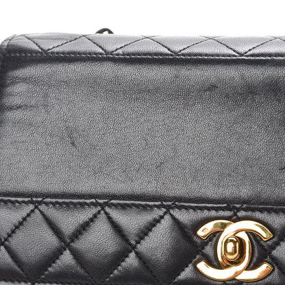 Chanel Lambskin Quilted Shoulder Flap Bag Black 24 of 34