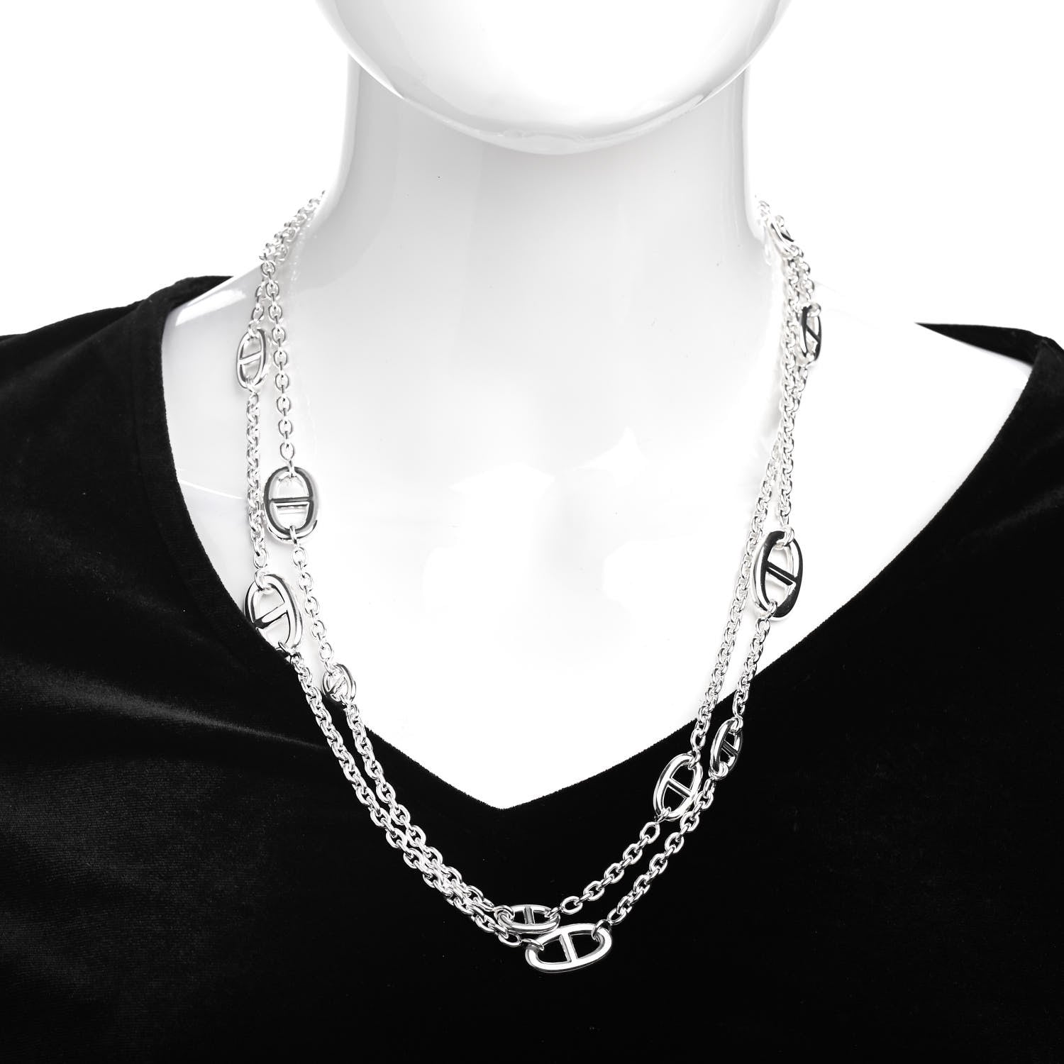 Hermes Sterling Silver Farandole Necklace 120 2 of 6