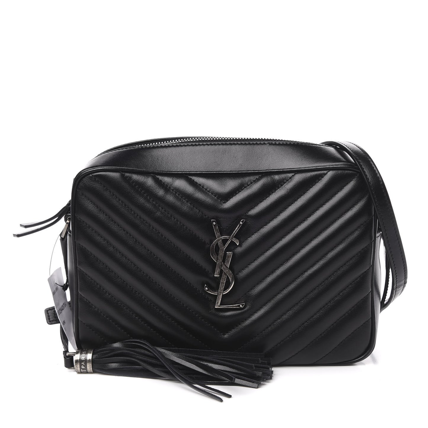 Calfskin Matelasse Monogram Lou Camera Bag Black