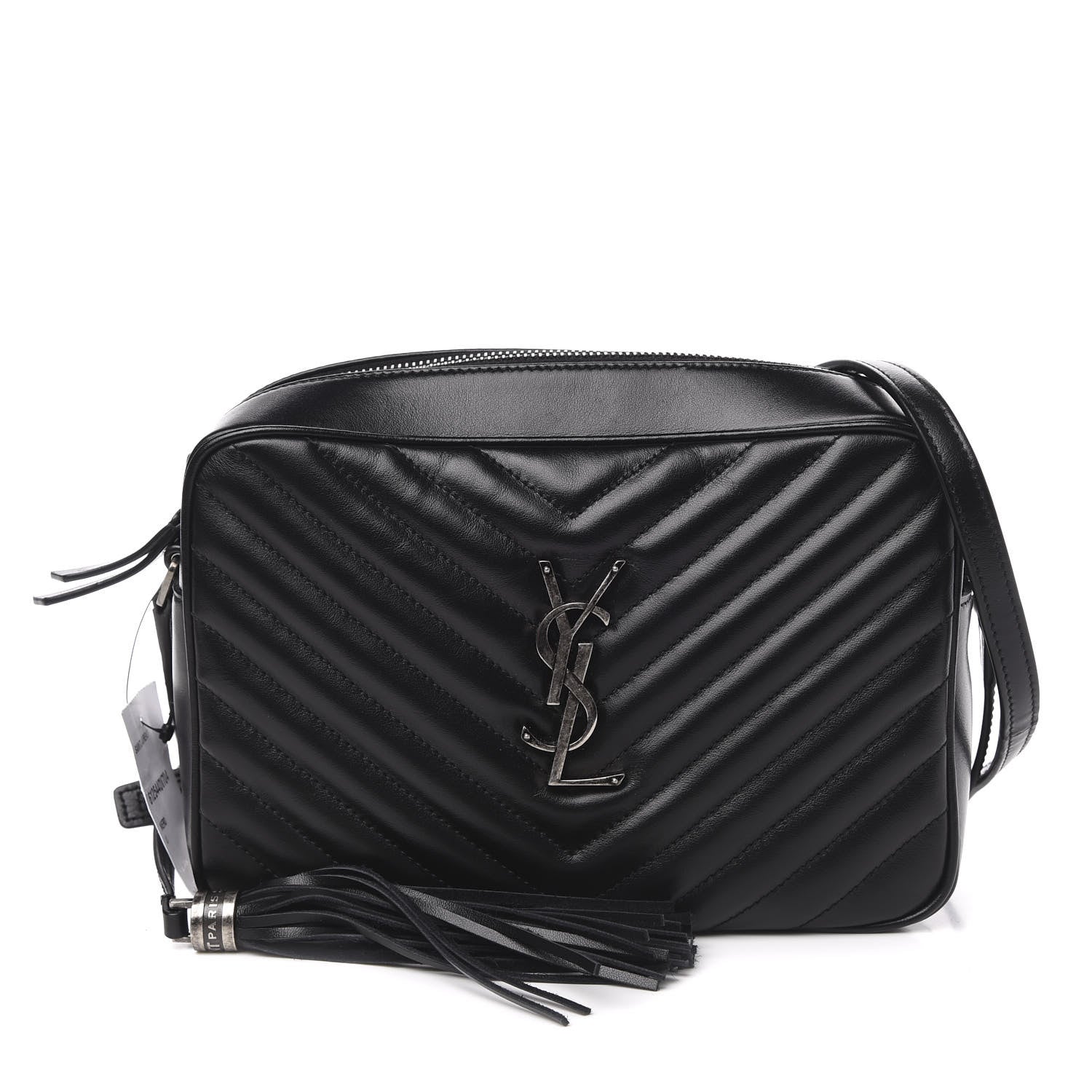 Saint Laurent Calfskin Matelasse Monogram Lou Camera Bag Black 1 of 9