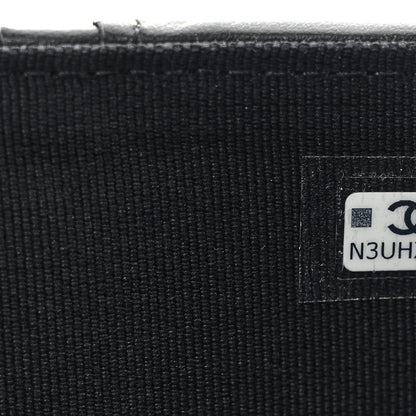 Chanel Grained Calfskin Quilted passport Holder Wallet So Black 8 of 9
