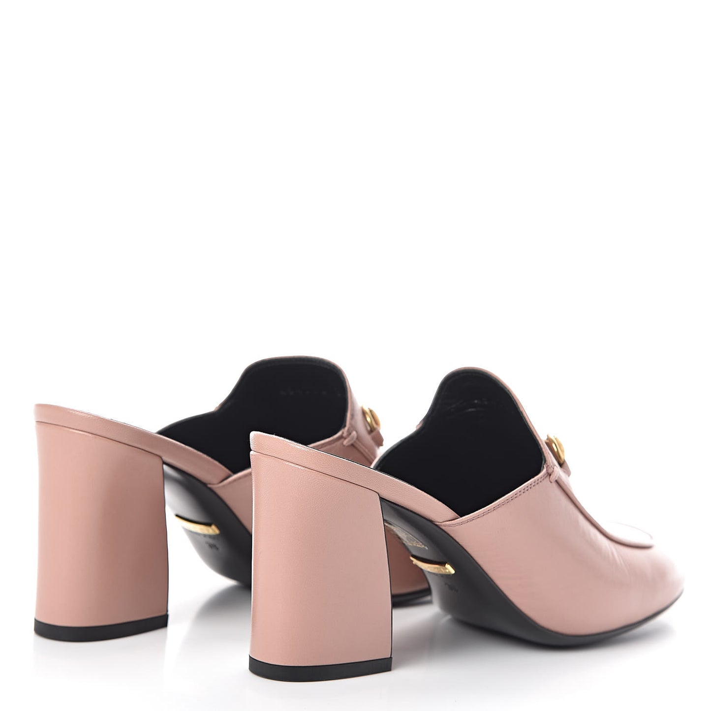 Malaga Kid Horsebit Princetown Mid Heel Mules 38 Crystal Pink