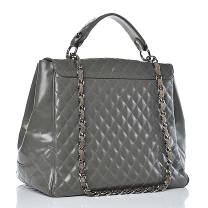 Chanel Glazed Calfskin Mademoiselle Lock Kelly Flap Bag Grey 3 of 21