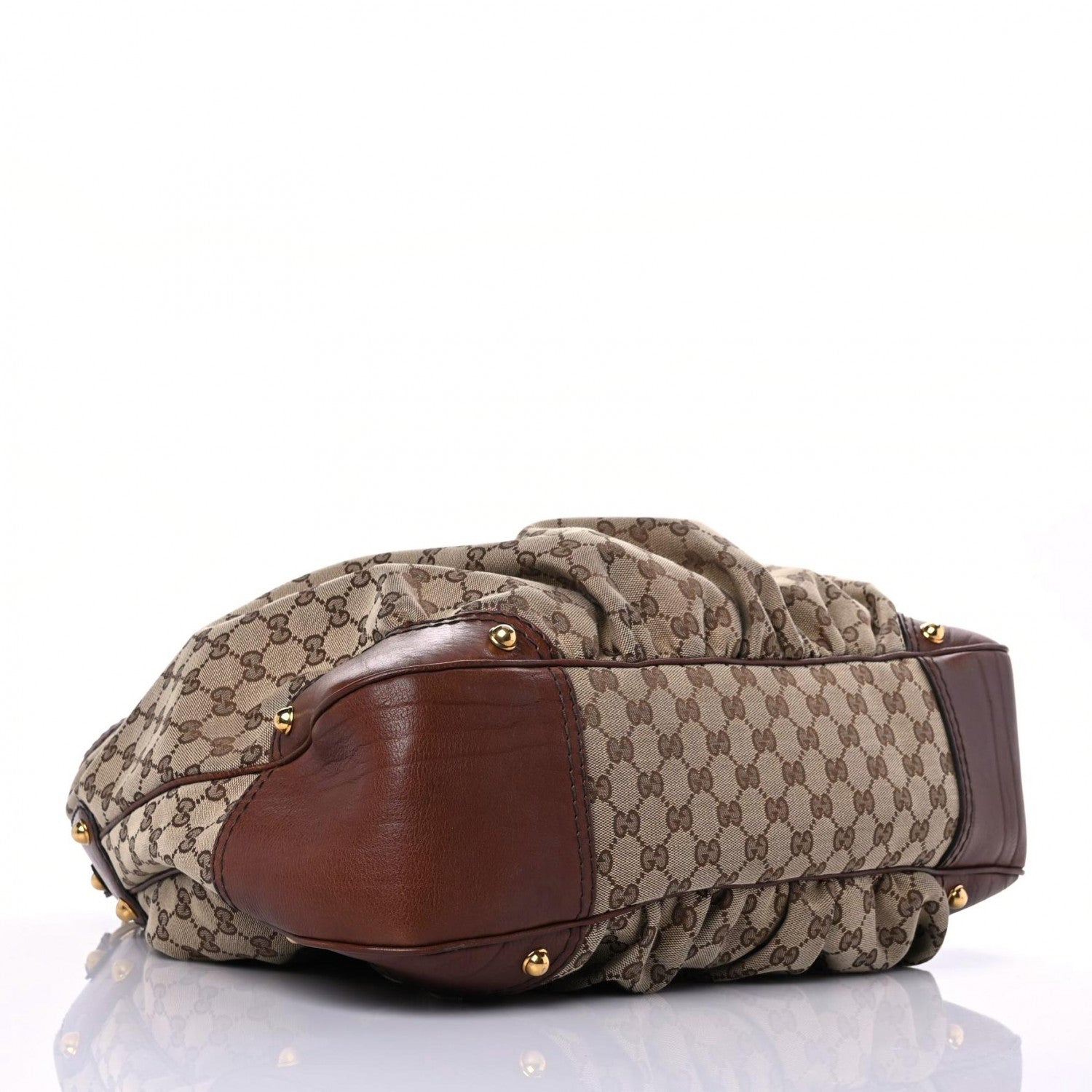 Gucci Monogram Large Jockey Hobo Dark Brown 4 of 23