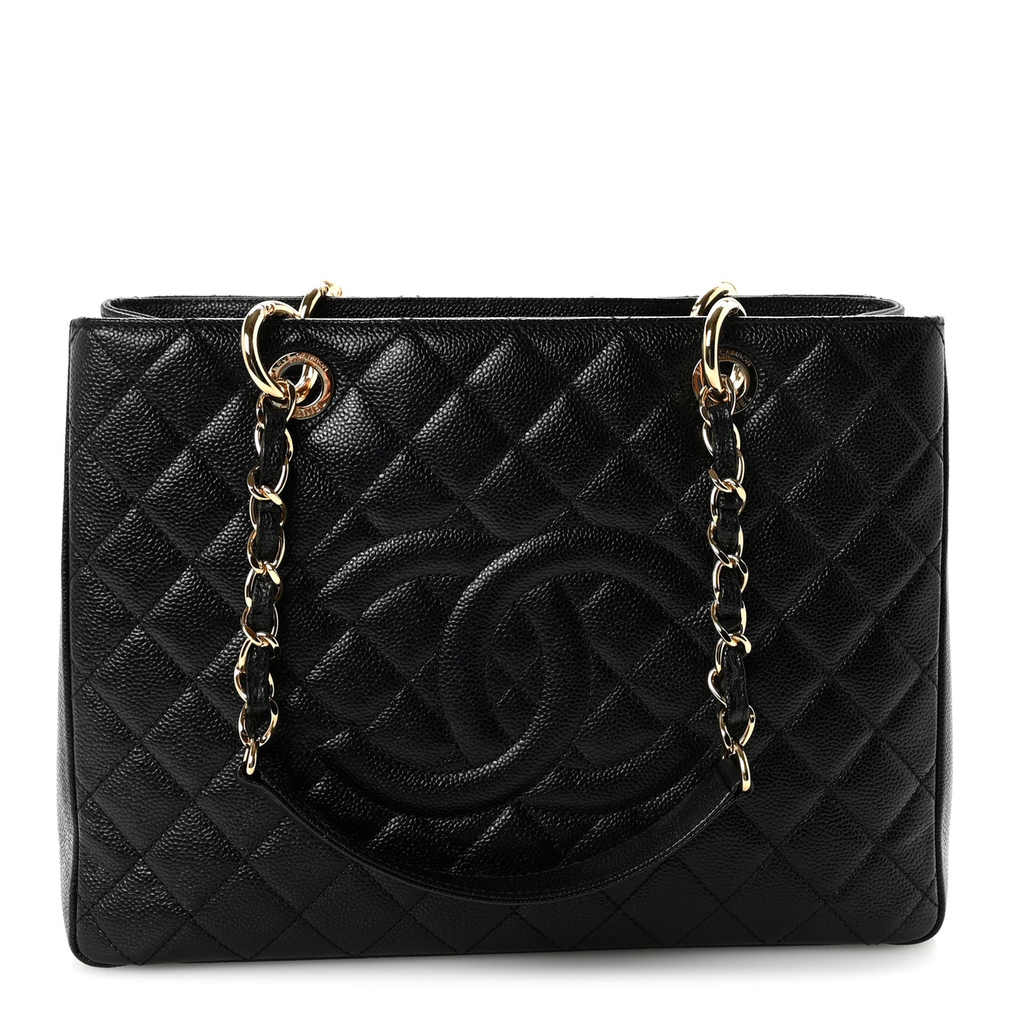 Caviar Quilted Grand Shopping Tote GST Black