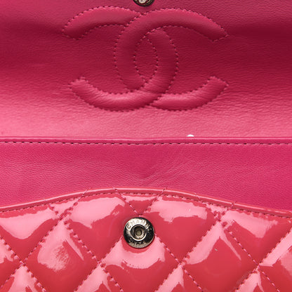 Chanel Patent Quilted Medium Double Flap Fuchsia 6 of 15