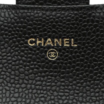 Chanel Caviar Quilted Flap Card Holder Wallet Black 6 of 8