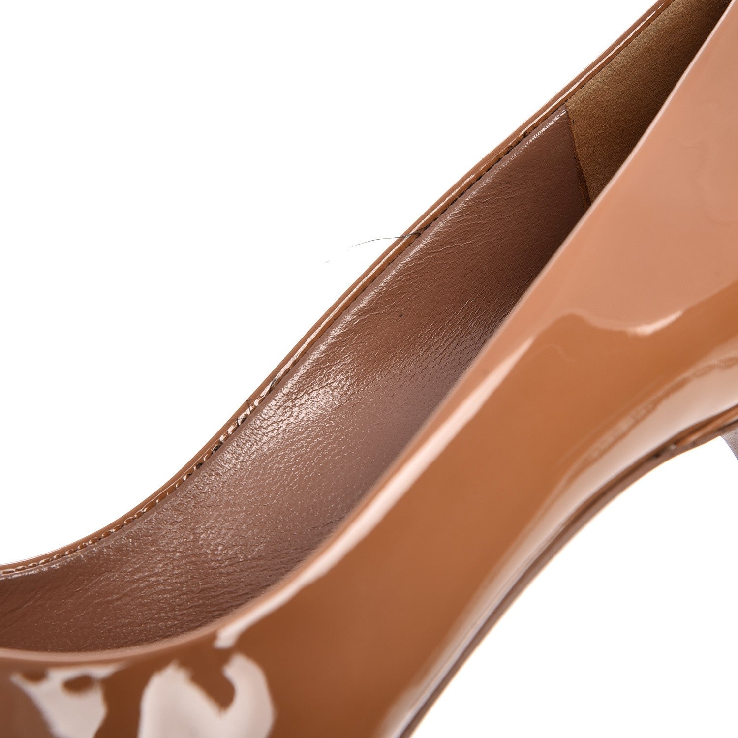 Saint Laurent Patent Palais 105 Peep Toe Pumps 39 Nude 10 of 10