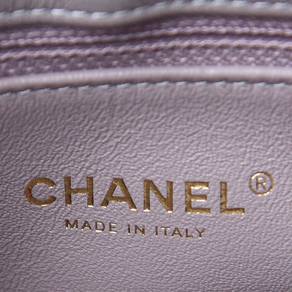 Chanel Lambskin Chevron Stitched Envelope Flap Light Grey 6 of 11