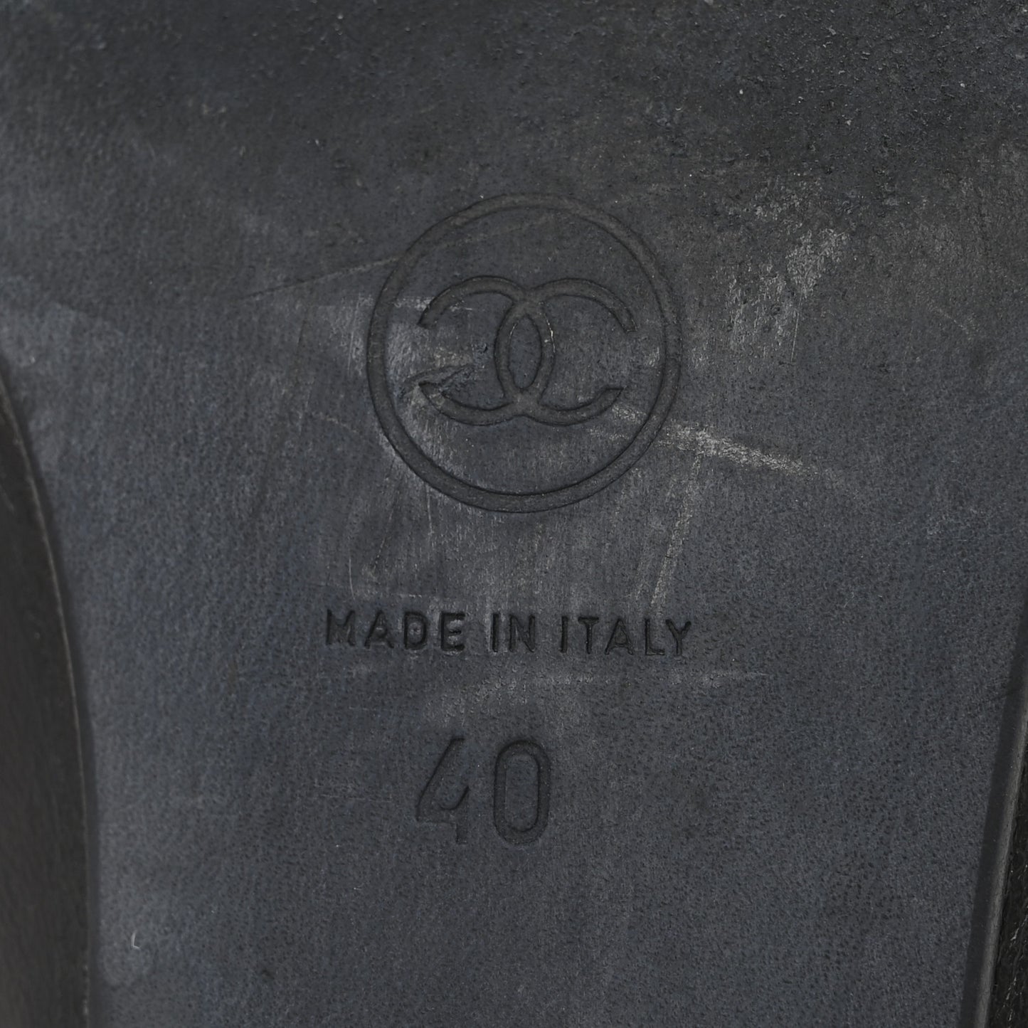 Lambskin Patent Cap Toe Bow CC Mules 40 Black