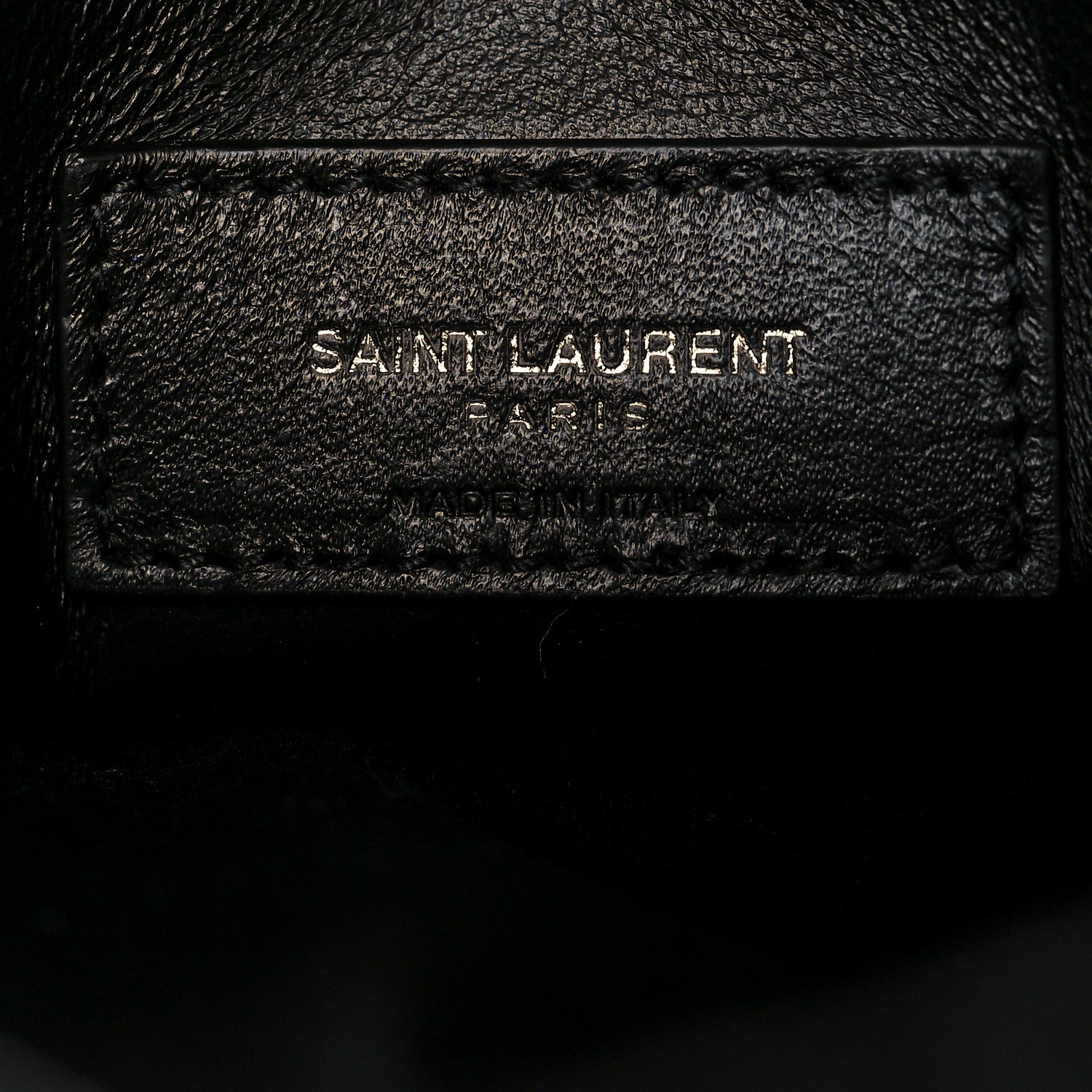 Saint Laurent Calfskin Crocodile Embossed Matelasse Monogram Baby Niki Chain Satchel Black 7 of 10