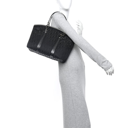 Christian Dior Monogram Vintage Flowers Dome Bag Black 2 of 9