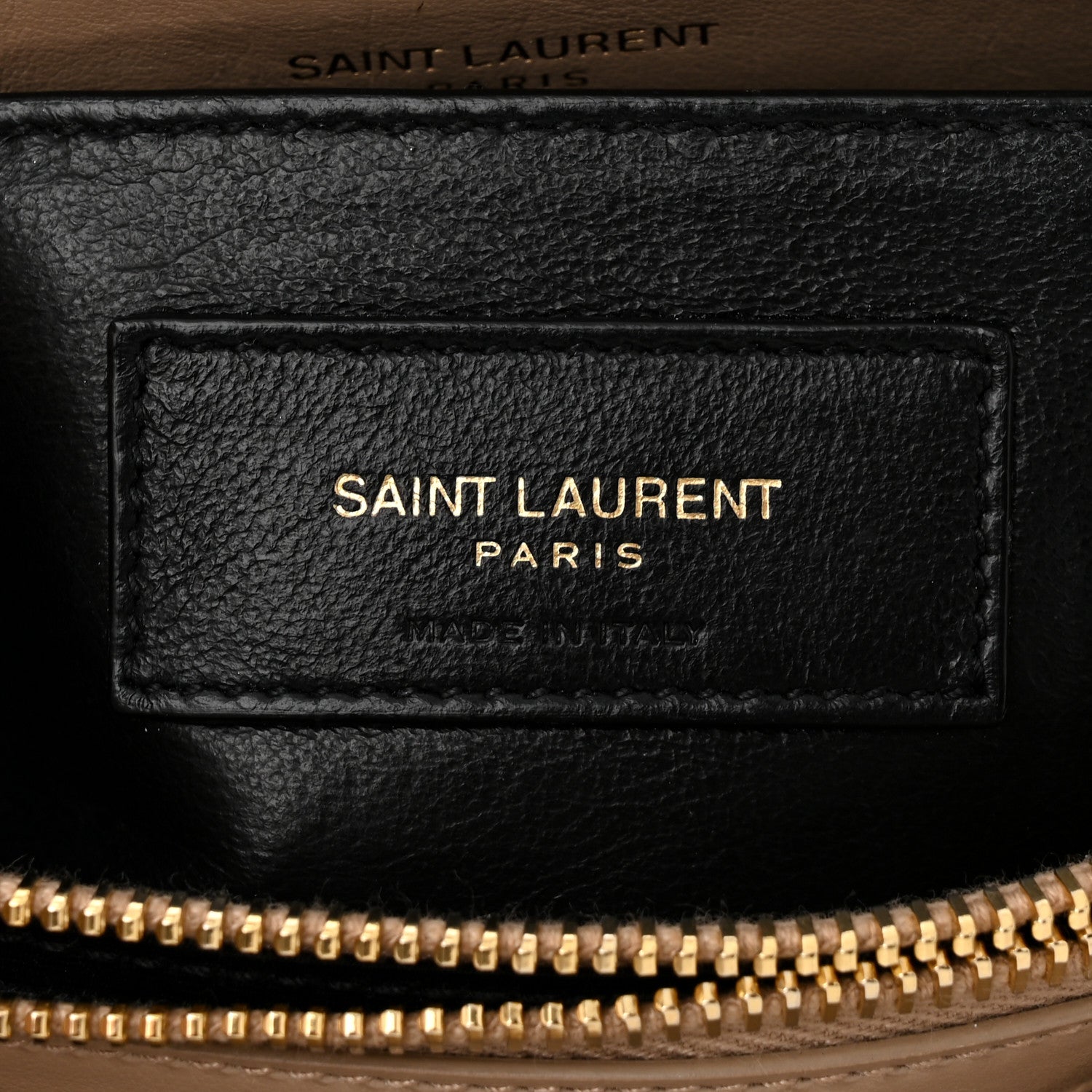 Saint Laurent Calfskin Y Quilted Monogram Small Loulou Chain Satchel Dark Beige 6 of 10
