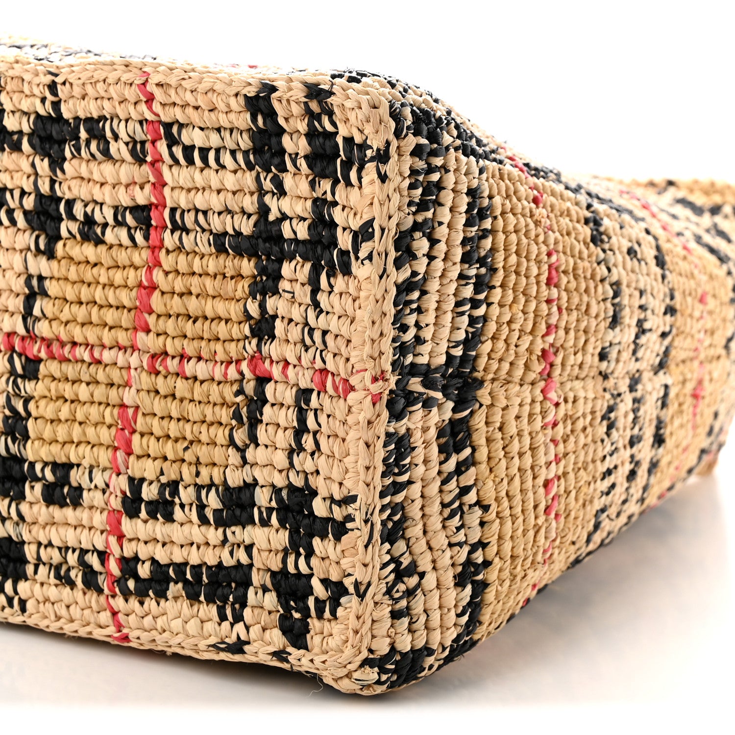 Burberry Raffia Crochet Margate Shoulder Bag Sand Beige 9 of 9