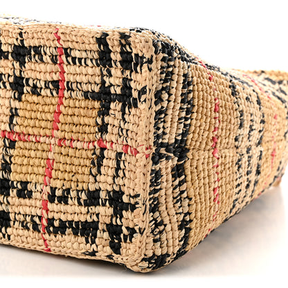 Burberry Raffia Crochet Margate Shoulder Bag Sand Beige 9 of 9