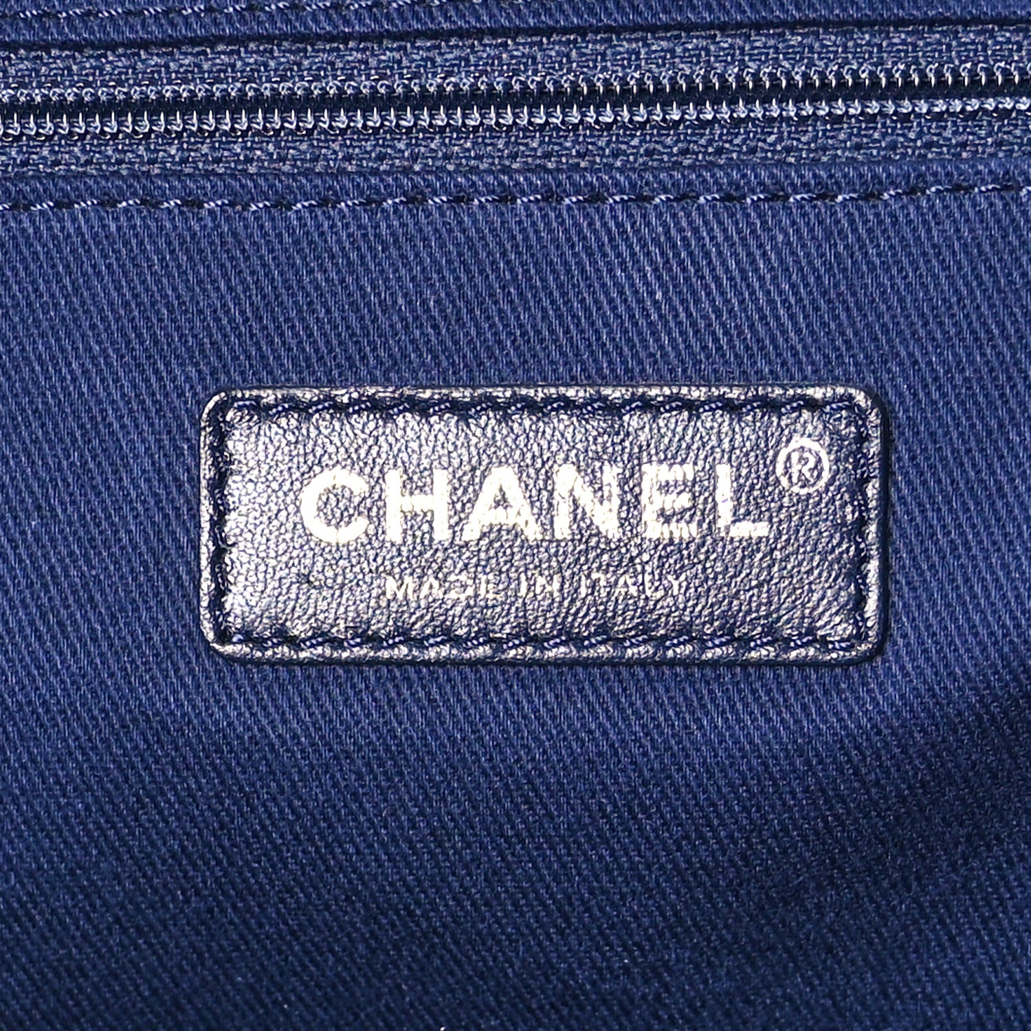 Chanel Caviar Quilted Large Coco Handle Shopping Tote Navy 8 of 12