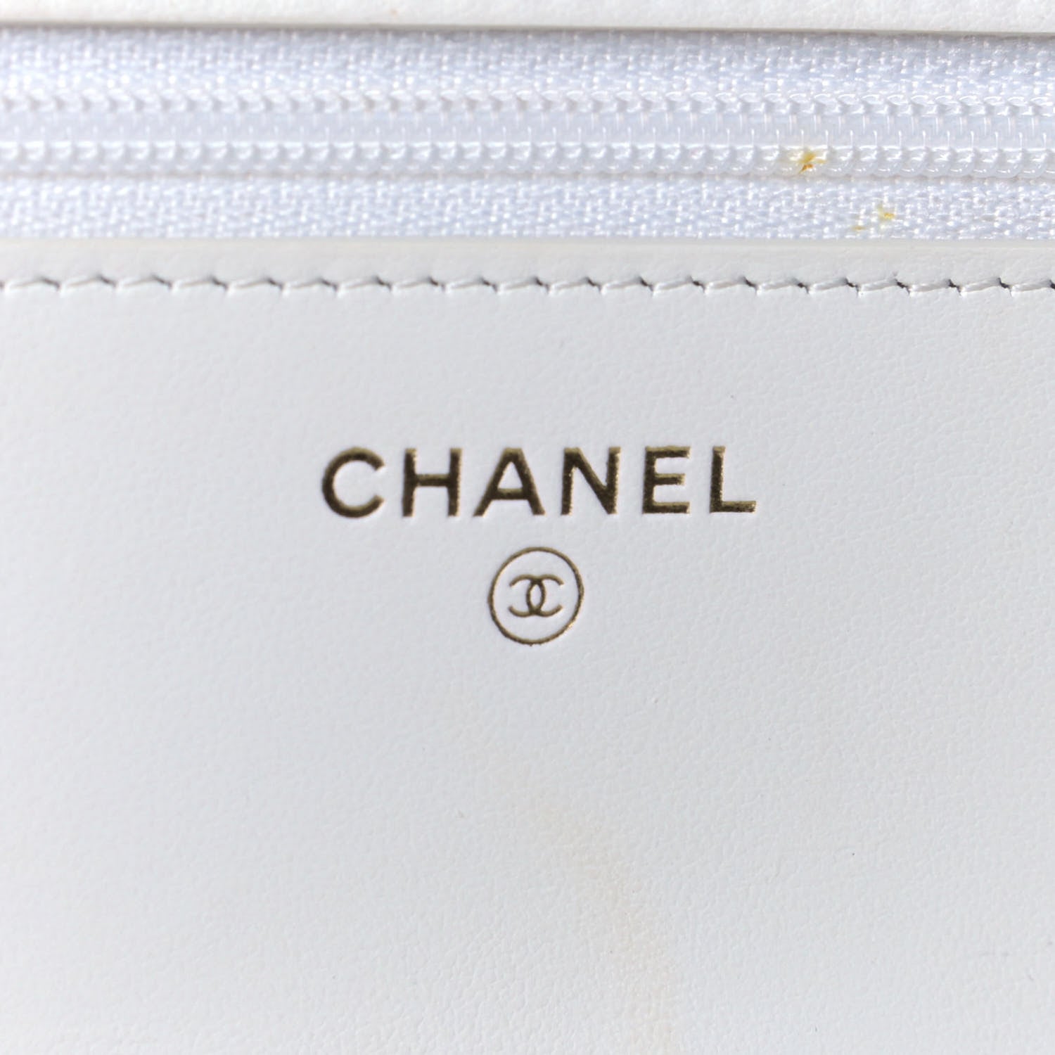 Chanel Caviar Quilted Boy Wallet On Chain WOC White 7 of 8