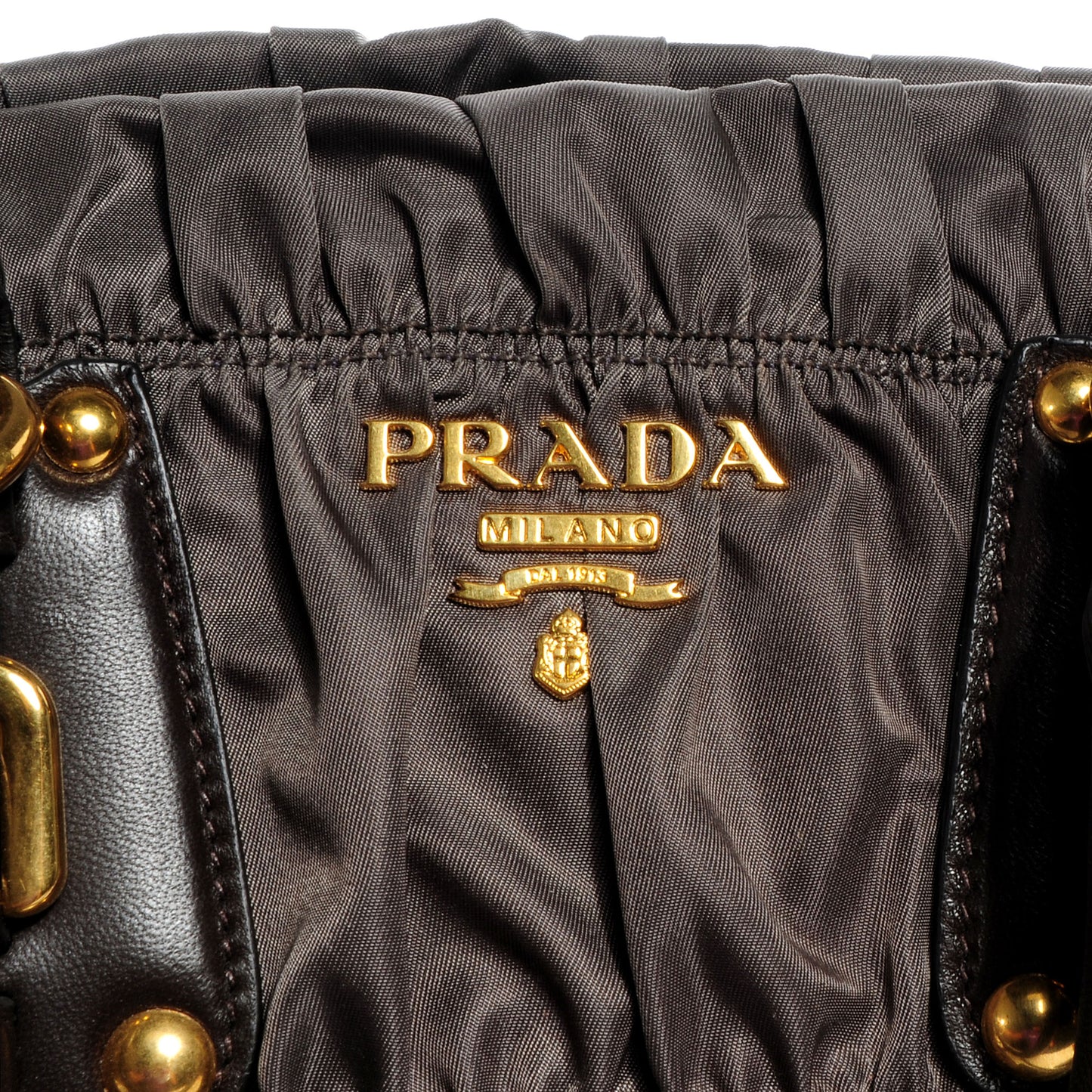 Tessuto Nylon Gaufre Tote Fumo