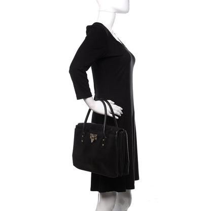 Valentino Garavani Vitello Rockstud Accordion Satchel Black 1 of 16