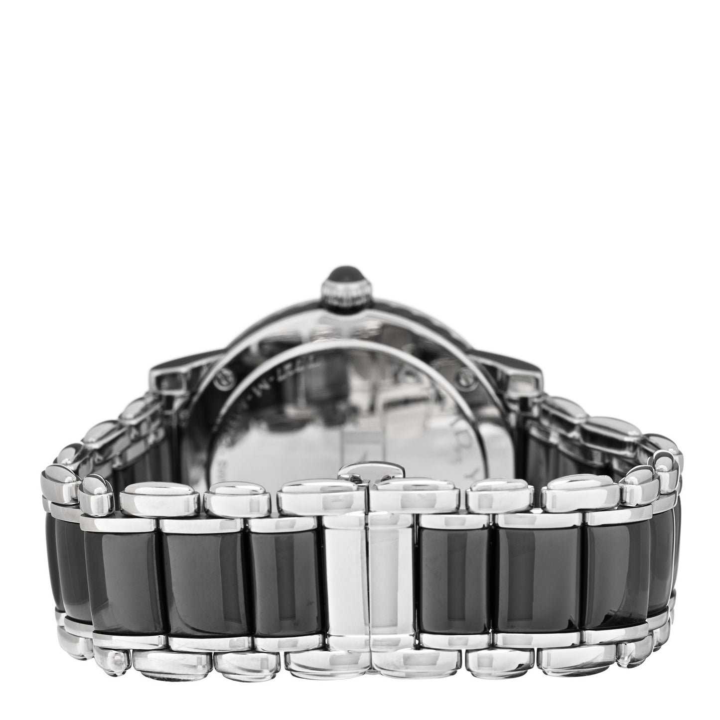 Stainless Steel Ceramic Diamond Bezel 38mm Classic Quartz Watch Black